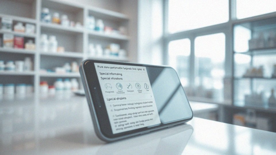 Jakie informacje o ostrzeżeniach specjalnych zawiera aplikacja?