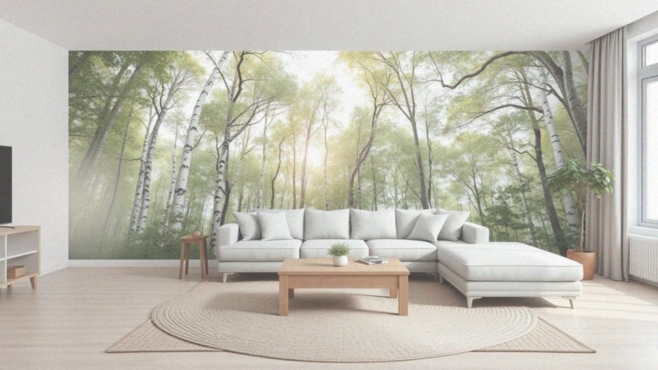 Jakie są zalety fototapety na pustej ścianie w salonie?