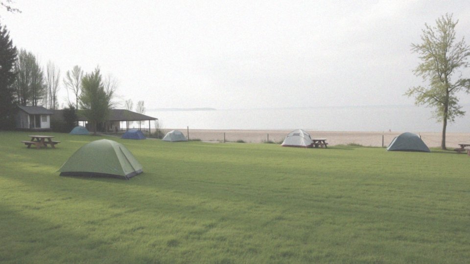 Jak blisko plaży znajduje się pole kempingowe?