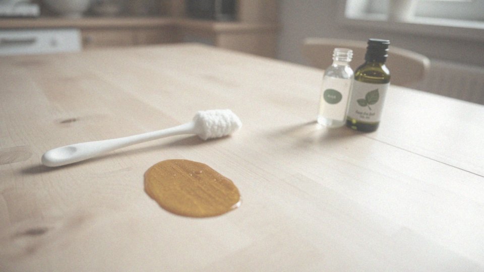 Jak olejek herbaciany działa jako naturalny rozpuszczalnik na plamę z żywicy?